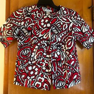 Button up short sleeve top